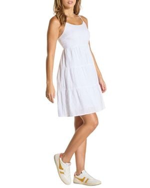 Wishlist Spaghetti Strap Cotton Minidress - White