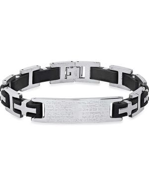 Steeltime Lord's Prayer Link Bracelet - Metallic