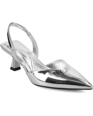 Journee Collection Fallon Slingback Pump - Metallic
