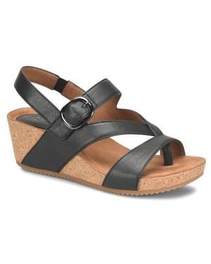 EuroSoft Evelyn Wedge Sandal - Black