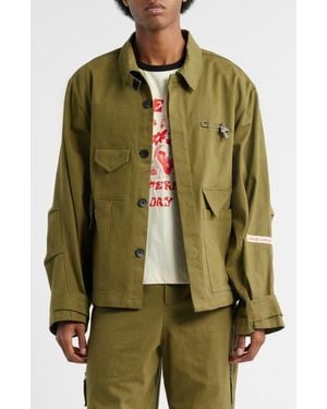 JUNGLES JUNGLES Heavyweight Cotton Drill Jacket - Green