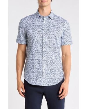Bugatchi Miles Ooohcotton Button-Up Shirt - Blue