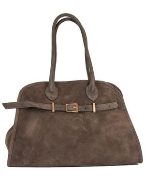 Persaman New York Sasha Suede Tote - Brown