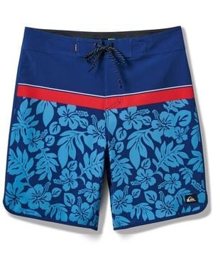 Quiksilver Surfsilk Hawaii Scallop Board Shorts - Blue