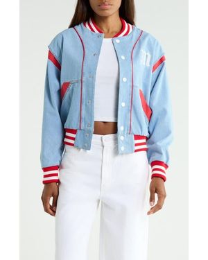 Mother The Three Strikes Varsity Jacket - Blue
