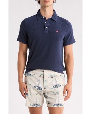 Brooks Brothers Terry Cotton Polo - Blue