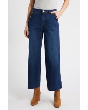 Wit & Wisdom 'Ab'Solution Sailor Wide Leg Jeans - Blue