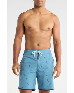 Travis Mathew Shred It Board Shorts - Blue
