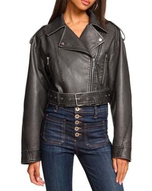 Ramy Brook Layana Faux Leather Jacket - Black