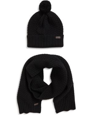 Barbour Ramside Beanie & Scarf Set - Black
