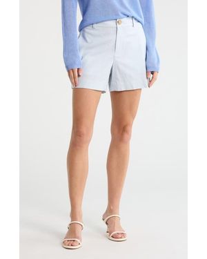 Vince Casual Linen Blend Shorts - White