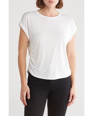 INDUSTRY REPUBLIC CLOTHING Side Ruched Top - White