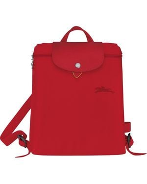 Longchamp Le Pliage Recycled Canvas Backpack - Red