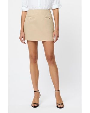 French Connection Cotton Twill Trench Miniskirt - Natural