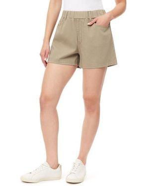 Kensie High Rise Shorts - Natural