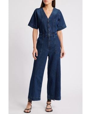 Rails Palisades Denim Utility Jumpsuit - Blue