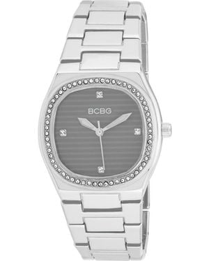 BCBGMAXAZRIA Cabinet Crystal Bracelet Strap Watch, 33Mm - Gray