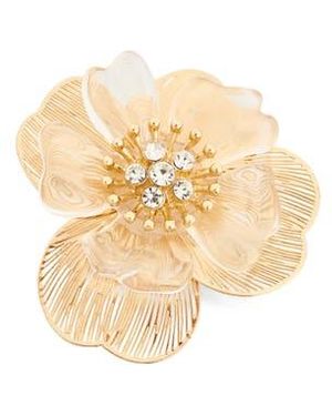 Nordstrom Rack Frosted Flower Cocktail Ring - White
