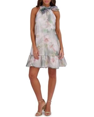 Kensie Flounce Hem Minidress - Red