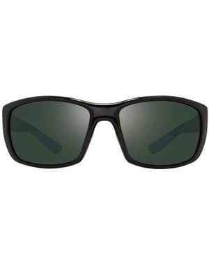Revo Dexter 61Mm Polarized Rectangular Sunglasses - Green