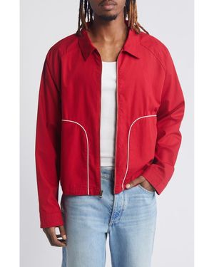 Elwood Western Vented Poplin Jacket - Red