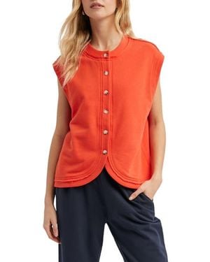 Wishlist Button-Up Knit Vest - Red