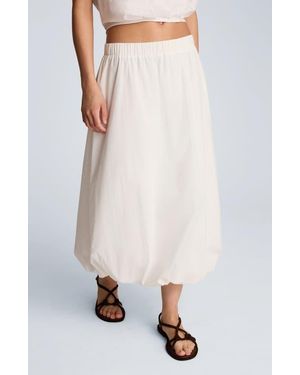 Kenneth Cole Bubble Cotton Blend Maxi Skirt - White