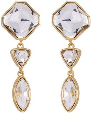 Guess Crystal Linear Drop Earrings - Multicolor