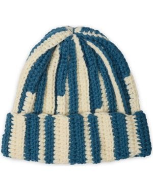 Saachi Two-Tone Slouchy Beanie - Blue