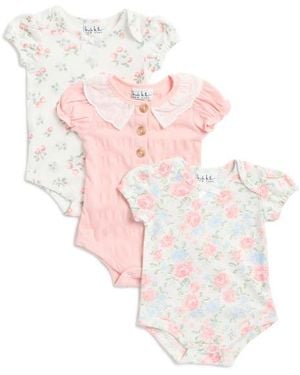 Nicole Miller Assorted 3-Pack Bodysuits - Pink