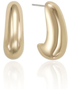 Ettika Smooth Half Hoop Earrings - Natural