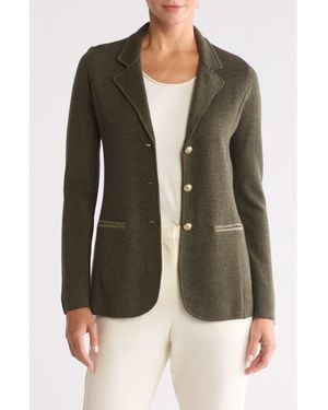 Bruno Magli Merino Wool Blazer - Green