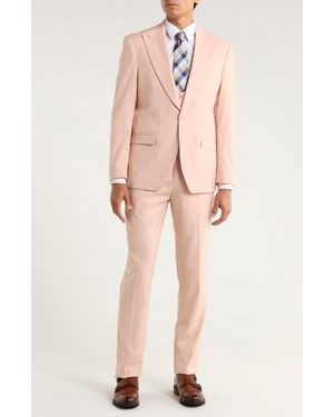 ZEGARIE Stretch 3-Piece Suit - Pink