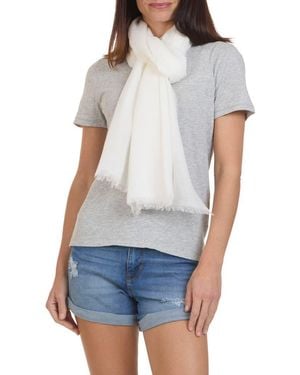 Bruno Magli Solid Fringe Scarf - Blue