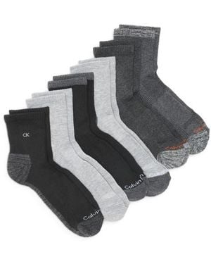 Calvin Klein 6-Pack Cushion High Quarter Socks - Multicolor