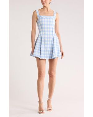 Jonathan Simkhai Hannalie Sleeveless Gingham Minidress - Blue