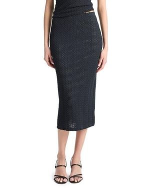 Vince Midi Knit Skirt - Black