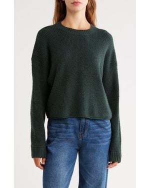 Abound Cozy Crew Pullover Sweater - Black