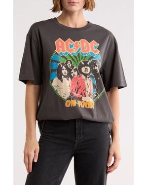 Junk Food Ac/Dc On Tour Graphic T-Shirt - Gray