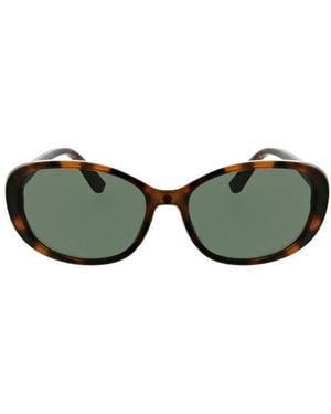 BCBGeneration Retro Oval Frame Sunglasses - Green