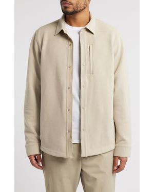 Zella Trek Brushed Ottoman Shirt Jacket - Natural