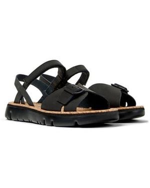 Camper Oruga Ankle Strap Sandal - Black