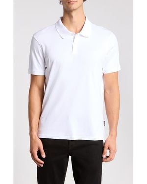 Calvin Klein Liquid Touch Interlock Cotton Polo - White