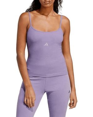 adidas Seasonal Essentials Rib Tank - Purple