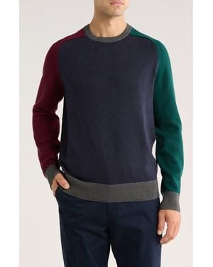 Brooks Brothers Colorblock Crewneck Sweatshirt - Blue