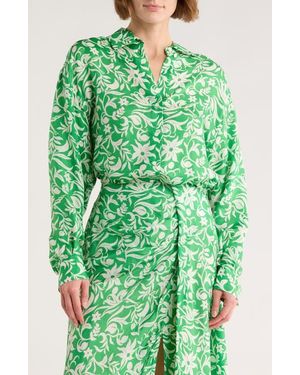 Maje Chaliqua Button-Up Shirt - Green