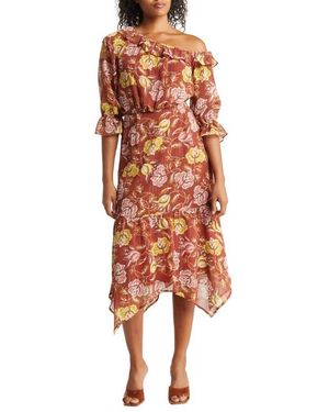 COLLECTIVE CONCEPTS Long Sleeve Ruffle Hem Dress