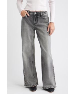 BP. Low Rise Baggy Wide Leg Jeans - Gray