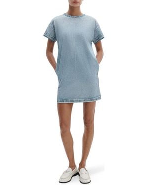 Rag & Bone Rb Miramar Kelly Cotton Faux Denim T-Shirt Dress - Blue