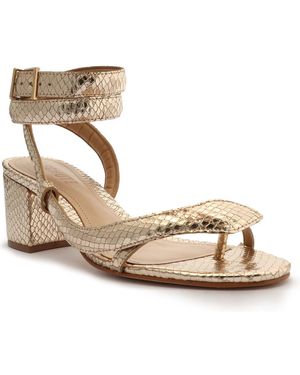 SCHUTZ SHOES Courtney Mid Sandal - Metallic